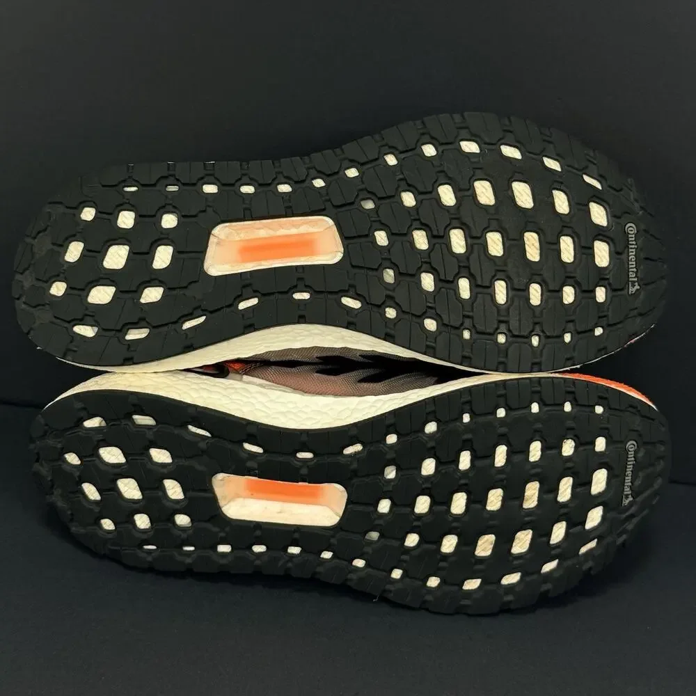 adidas UltraBoost 19 Men’s Size 9.5 Hi-Res Black Orange G27517 Running Shoes